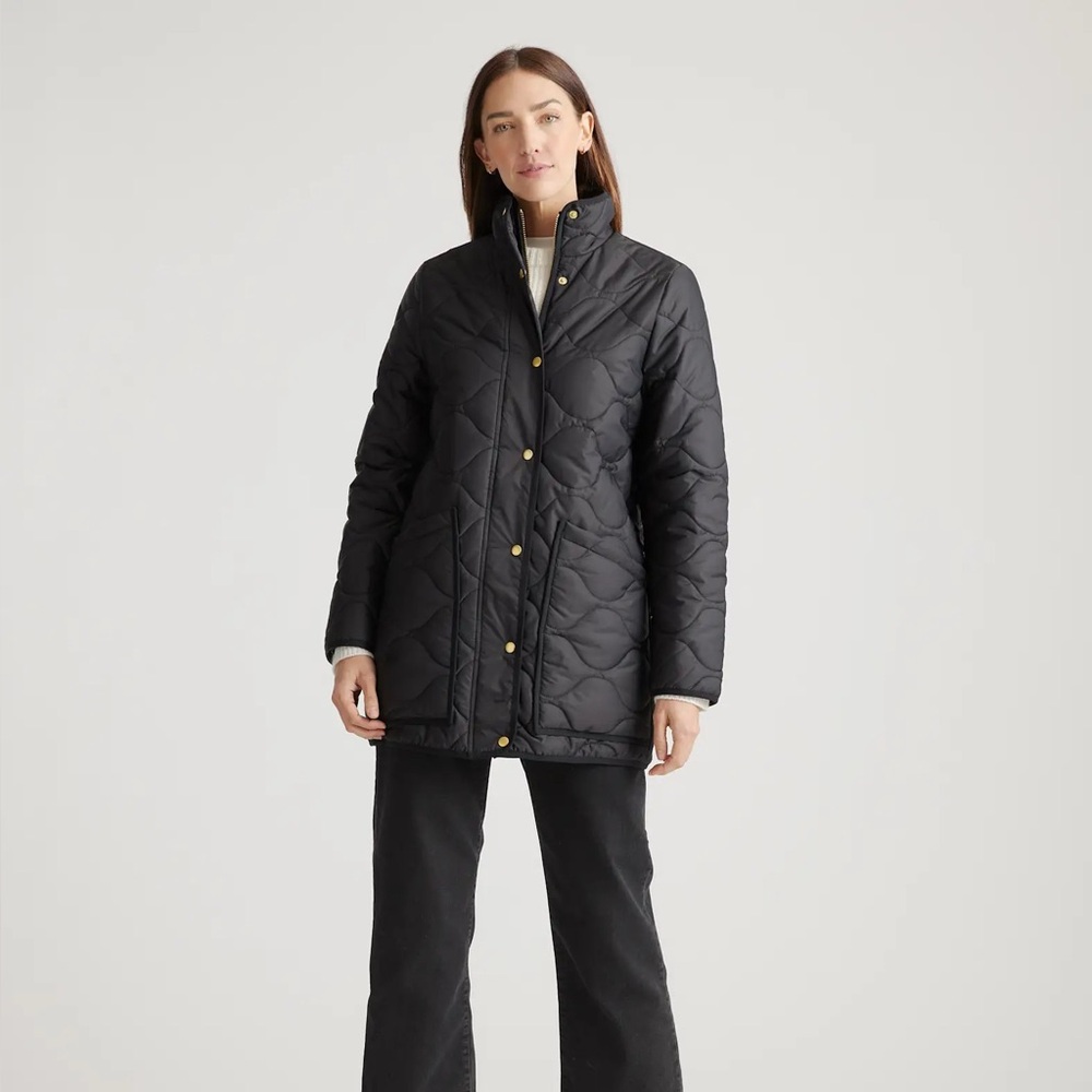Quince Black Quilted Puffer Jacket